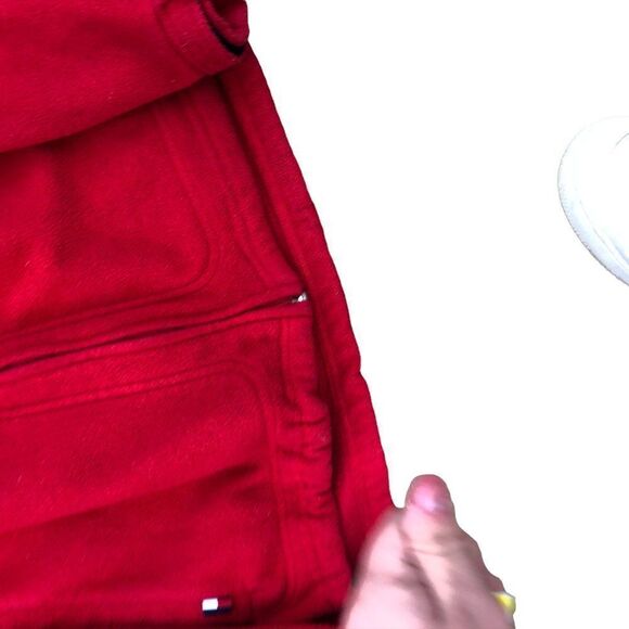 TOMMY Hilfiger Sherpa Fleece Jacket XL Red/Navy Blue - Picture 4 of 10